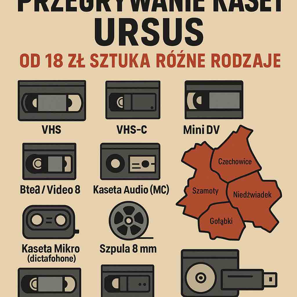 Przegrywanie Kaset Ursus od 18 zł sztuka
